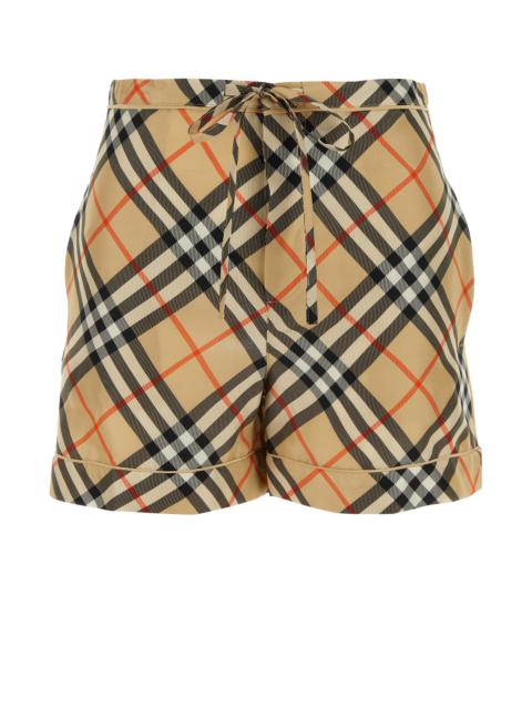Burberry Printed silk shorts