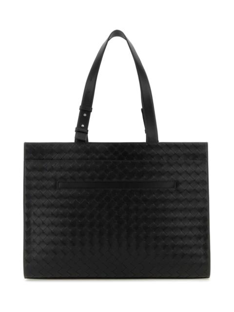 Black Leather Cargo Handbag