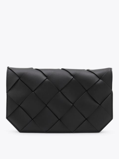 Bottega Veneta Bottega Veneta Black Leather Diago Pouch