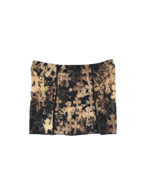 Chrome Hearts Chrome Hearts Waterfall Cross Patch Print Mesh Mini Skirt