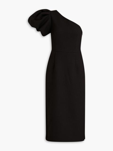REBECCA VALLANCE Andie one-shoulder cloqué midi dress