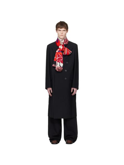 Dries Van Noten Black Double-Breasted Coat