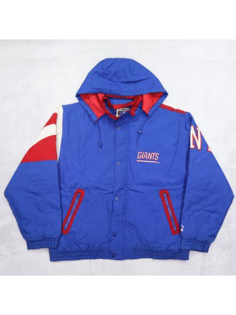 Other Designers Vintage 90s NFL New York Giants By Starter Big Logo Embroidered Bomber Windbreaker Hoodie Jacket
