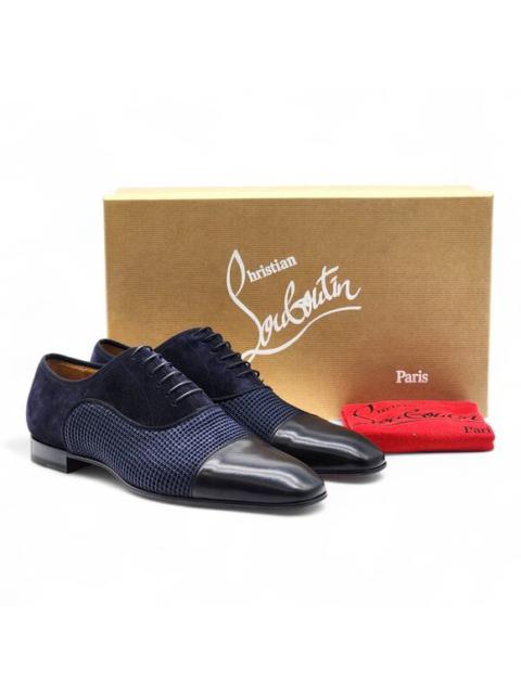 Christian Louboutin Greggo Leather and Suede Oxford Shoes - Blue EU 42.5 US 9.5