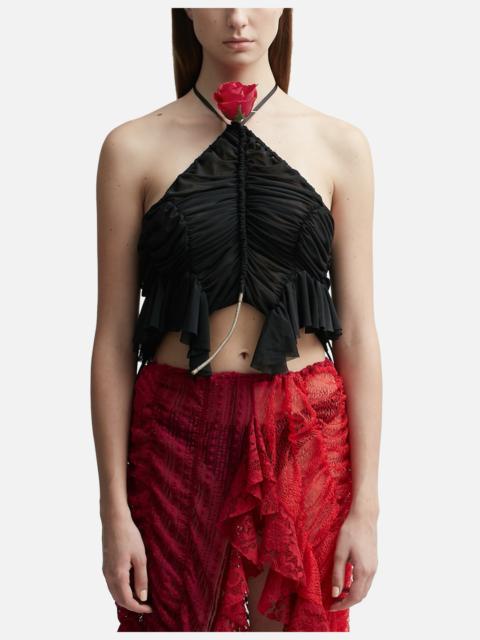 ESTER MANAS MINI FLOWER RUCHED TANK TOP