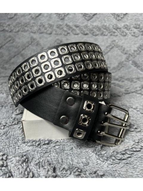Leather - Studded Metal Details Belt