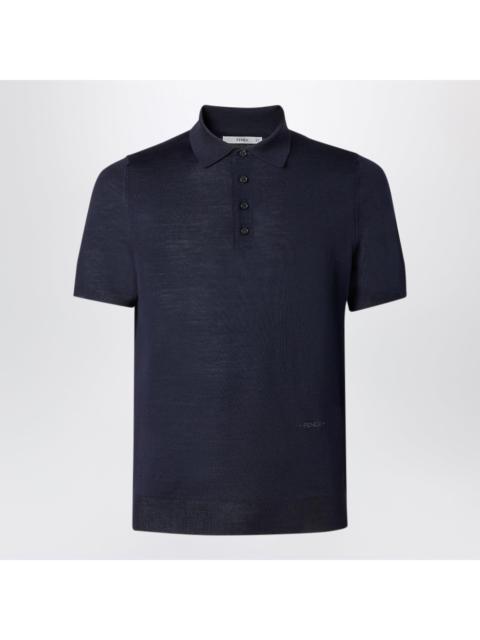 FENDI Fendi Navy Blue Wool Polo Shirt Men
