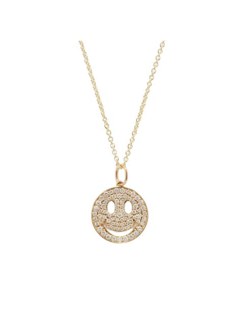 SYDNEY EVAN Pave Happy Face Necklace