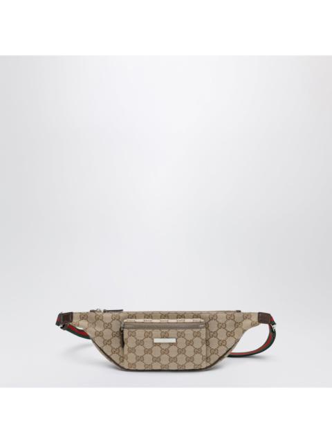 GUCCI Gucci Flatpack Small Brown Gg Fabric Belt Bag Men