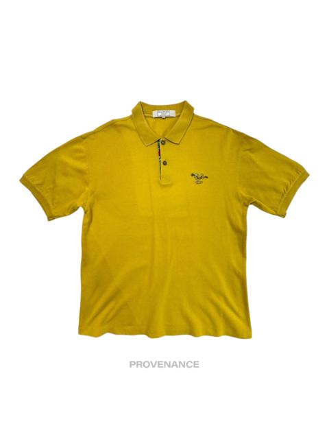 Lanvin Studio Polo Shirt Logo Floral - Golden Olive