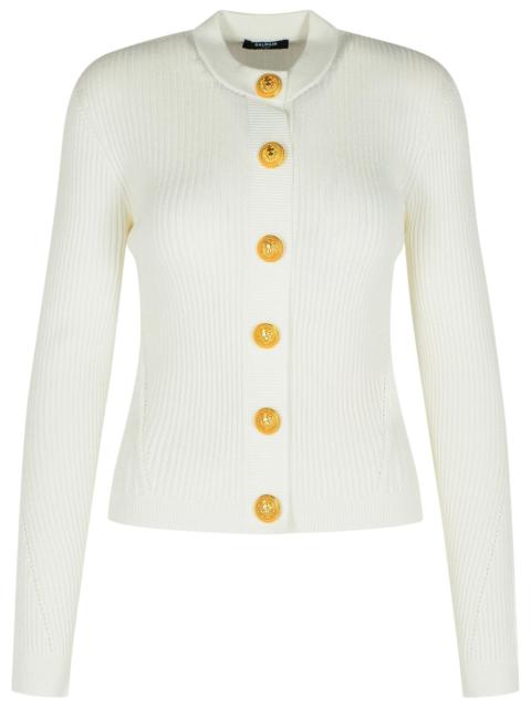 Balmain Balmain White Viscose Blend Sweater Women