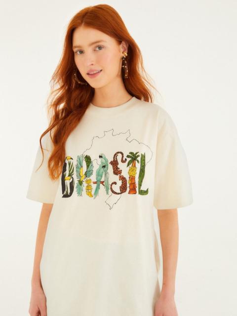 FARM RIO Off-White Brasil Organic Cotton T-Shirt