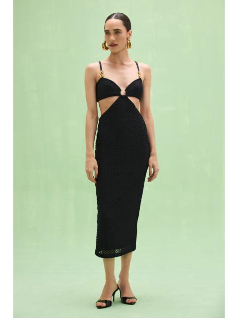 PatBO FRIDA MESH MIDI DRESS