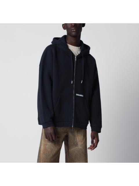 DSQUARED2 Dsquared2 Zip-Up Hoodie In Stretch Cotton, Blue Men