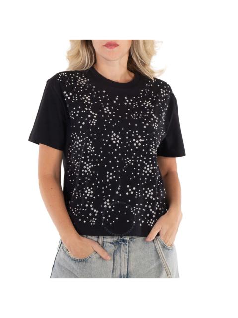 rabanne Rabanne Short Sleeve Embellished Studded T Shirt