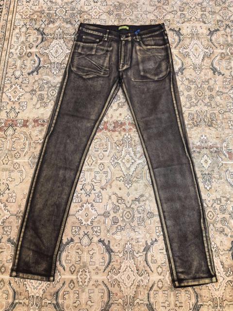 VERSACE Versace Gold Waxed Jeans