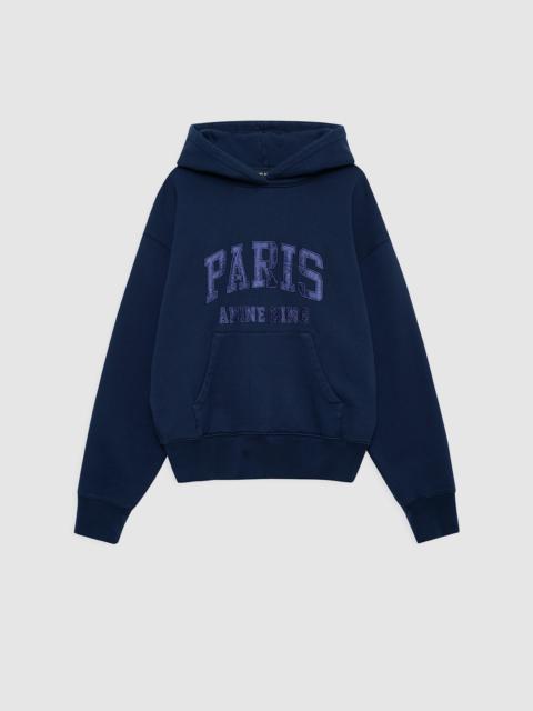 ANINE BING Debbie Shrunken Hoodie Paris - Washed Navy