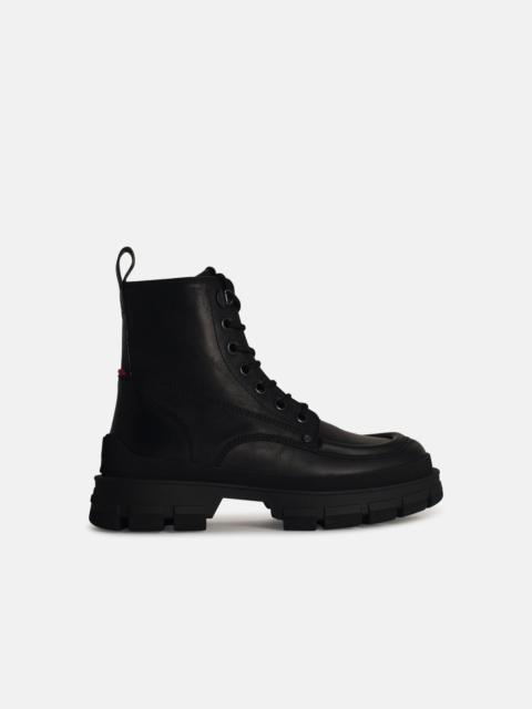 'HEVEA' BLACK LEATHER BOOTS