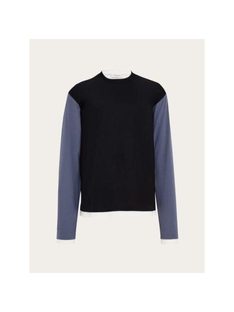 FERRAGAMO Ferragamo Black And Blue Cotton Shirt