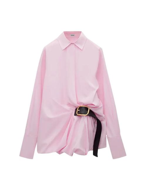 Loewe Loewe Womens Belted Cotton-Blend Shirt