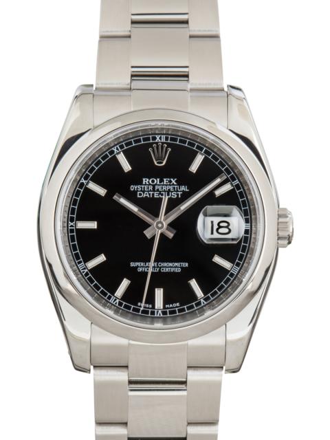 ROLEX Used Rolex Datejust 36 Black Dial Ref 116200