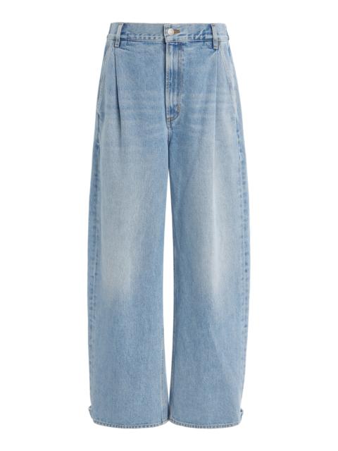 AGOLDE Darsha Rigid Low-Rise Wide-Leg Jeans light wash