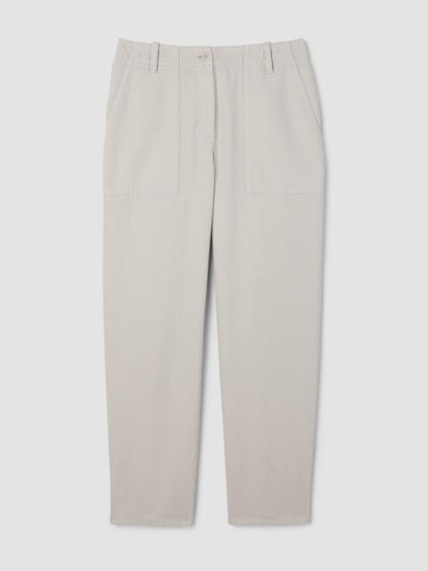 EILEEN FISHER Garment-Dyed Utility Cotton Tapered Pant
