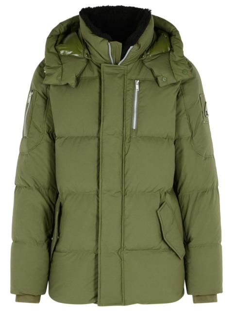MOOSE KNUCKLES Moose Knuckles 'Everest 3Q' Nylon And Green Cotton Down Jacket Men