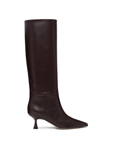 Gianvito Rossi Burgundy Heeled 55 Tall Boots