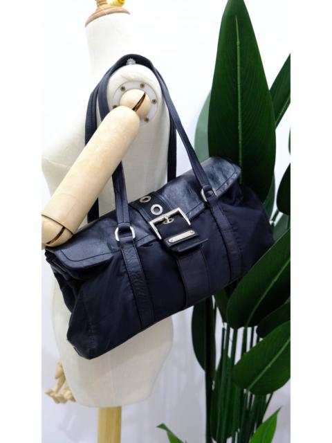 Prada Authentic Black Prada handbag leather and nylon