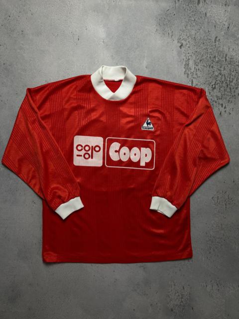 Vintage Le Coq Sportif Coop Red Long Sleeve Soccer Jersey L