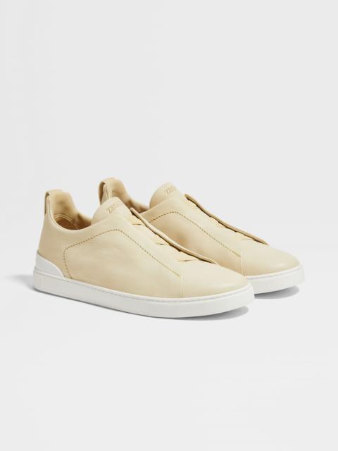 ZEGNA PASTEL YELLOW TRIPLE STITCH™ SECONDSKIN SNEAKERS