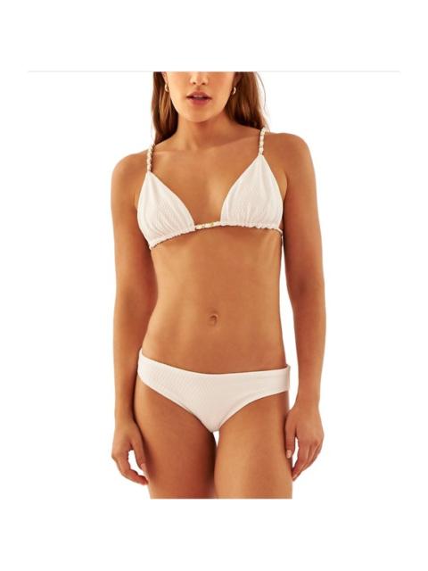 Other Designers NWT‎ AQUAMANILE Heather Chain Trim To0 Gatsby Full Cut Bottom White Small $325
