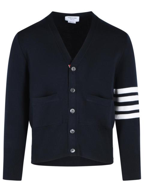 Thom Browne Thom Browne MILANO 4 Bar Navy Virgin Wool Cardigan