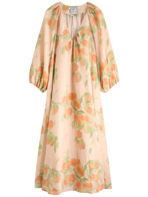 BERNADETTE Bernadette Georgette Printed Linen Midi Dress