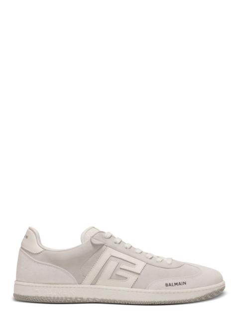 Balmain Balmain Men Balmain Swan Sneakers In Suede And Smooth Leather