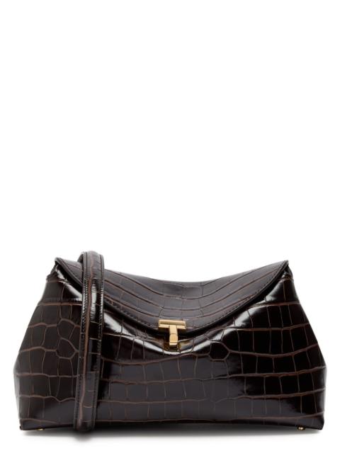 TOTEME Toteme T-lock Crocodile-effect Leather Clutch