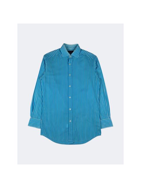 Ralph Lauren Blue Stripe Longsleeve Tailored Fit