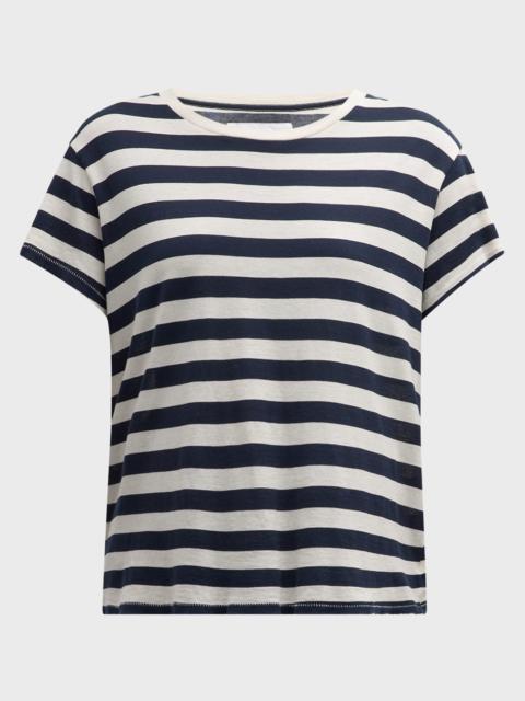 NILI LOTAN Brady Striped Short-Sleeve T-Shirt