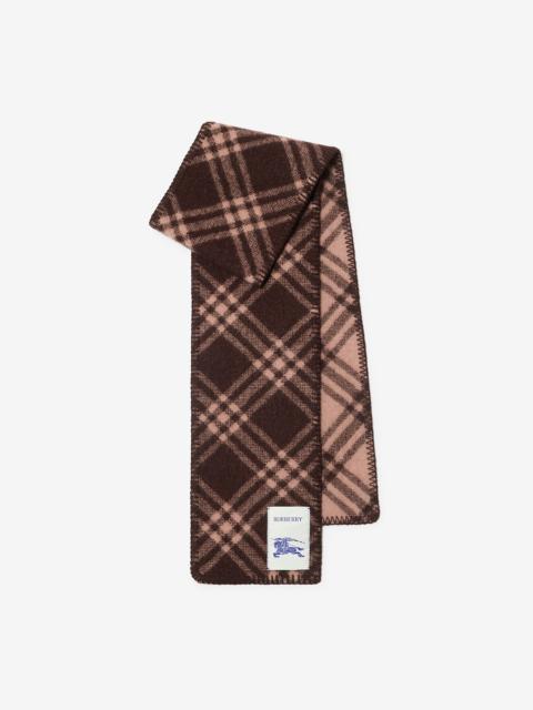 Burberry Narrow Check Wool Scarf