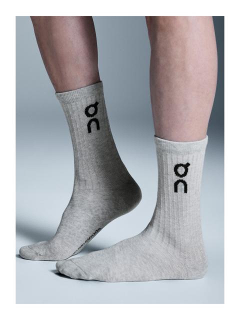 On On 3-Pack Logo Quarter Socks in Heather Gray at Nordstrom