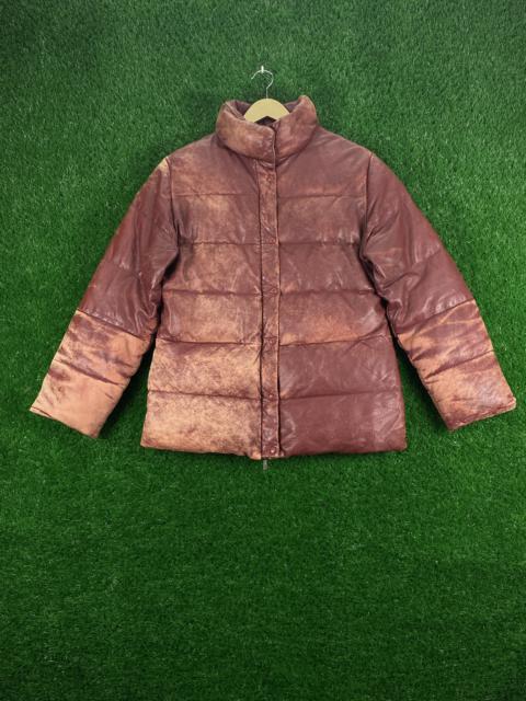 Moncler RARE Vintage 90s Moncler Puffer Leather Jacket
