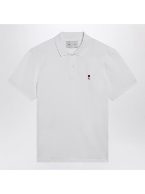 AMI Paris Ami Paris Ami De Coeur White Polo Shirt Men