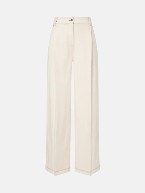 Max Mara Pleated wide-leg jeans
