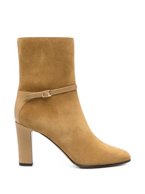 Valentino Valentino Garavani Vlogo 85mm Zip Ankle Boots Beige
