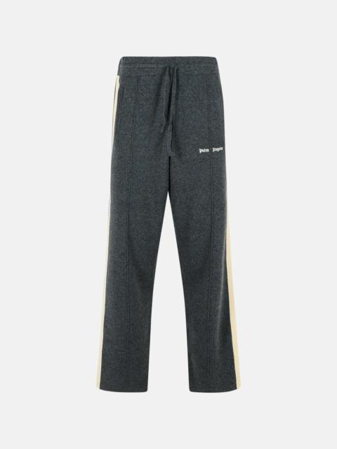 Palm Angels DARK GREY WOOL BLEND TROUSERS