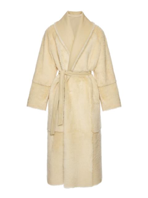MAGDA BUTRYM Reversible Shearling Coat ivory