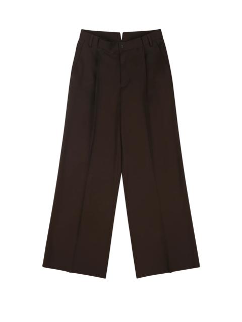 entire studios WIDE PLEATED TROUSER TOBACCO