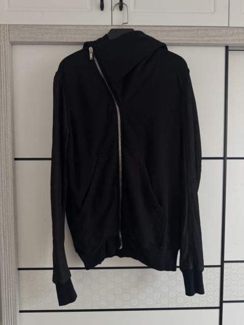 Rick Owens Rick Owens leather-sleeve wizard hoodie