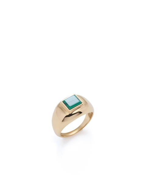 GABRIELA HEARST Medium Ring in 18K Gold & Malachite Stone